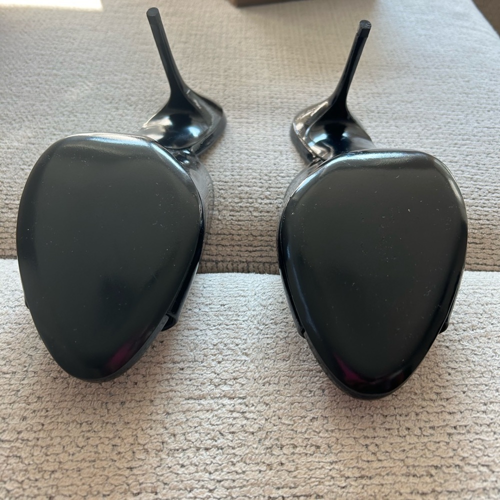 Gucci, Patton, leather mules with pink tie - Picture 3 of 7